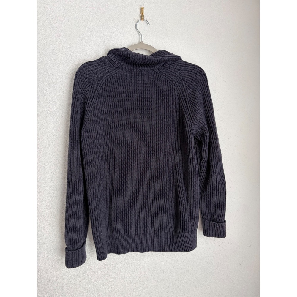 Lands End Drifter Cardigan Sweater Womens Medium Petite Shawl Collar Ribbed Knit - Picture 4 of 4